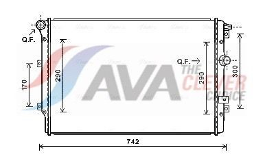 VNA2324 AVA Радіатор охолодження двигуна